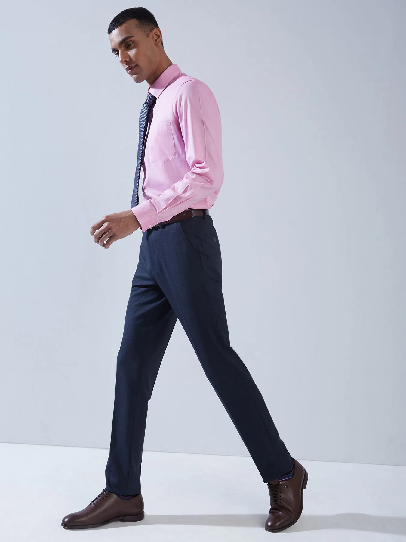 100% Cotton Pink SLIM FIT Full Sleeve Formal Mens Plain Shirt