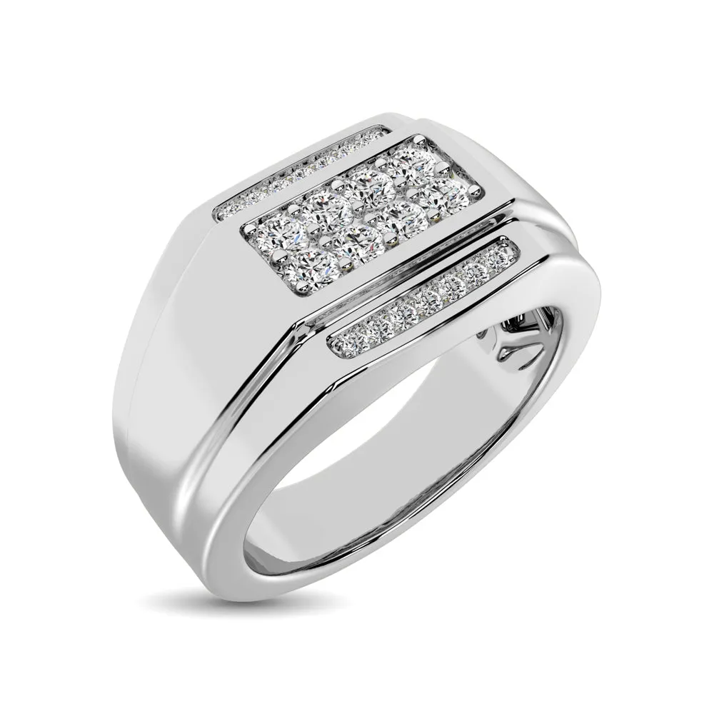 10K White Gold 3/8 Ct.Tw. Diamond Gents Ring