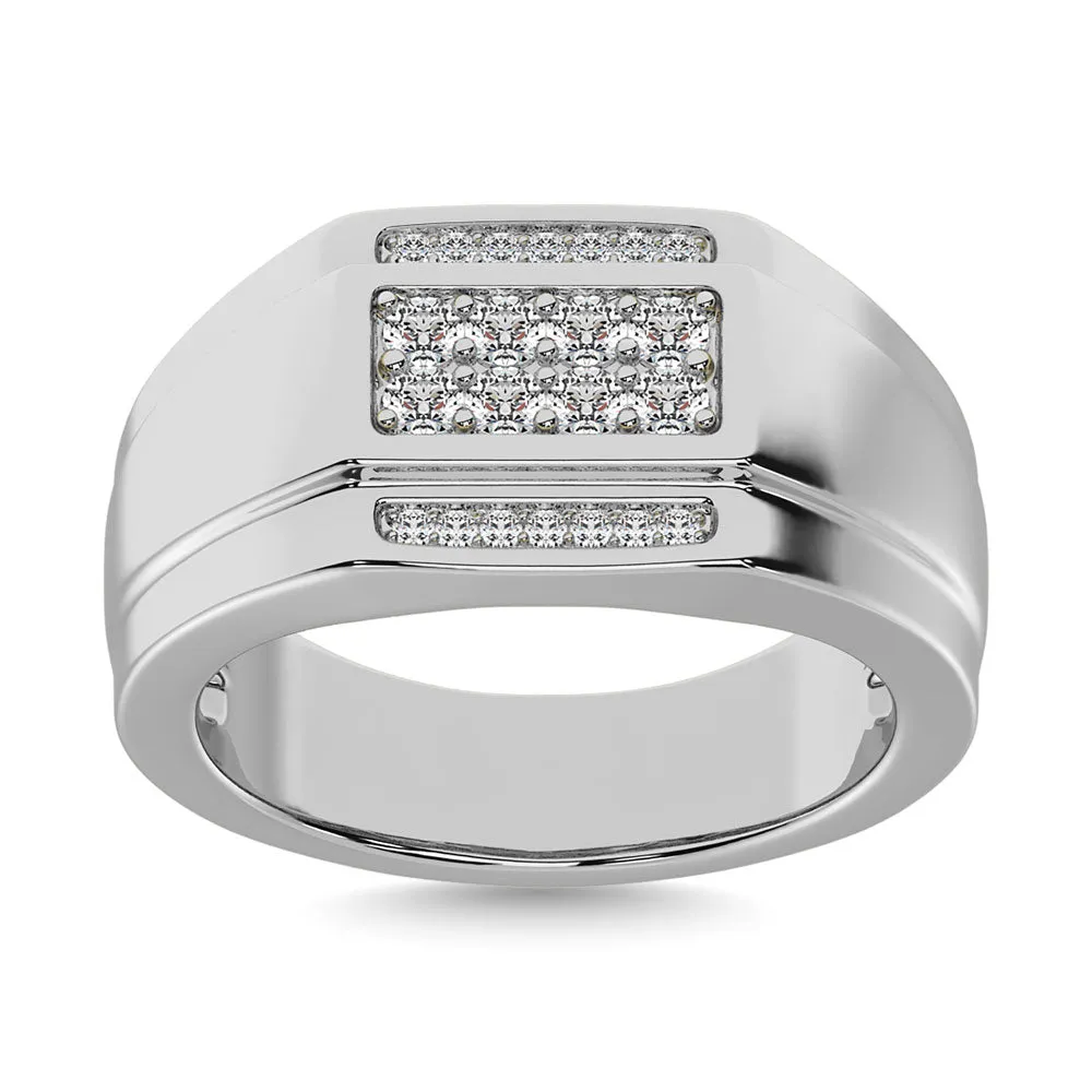 10K White Gold 3/8 Ct.Tw. Diamond Gents Ring