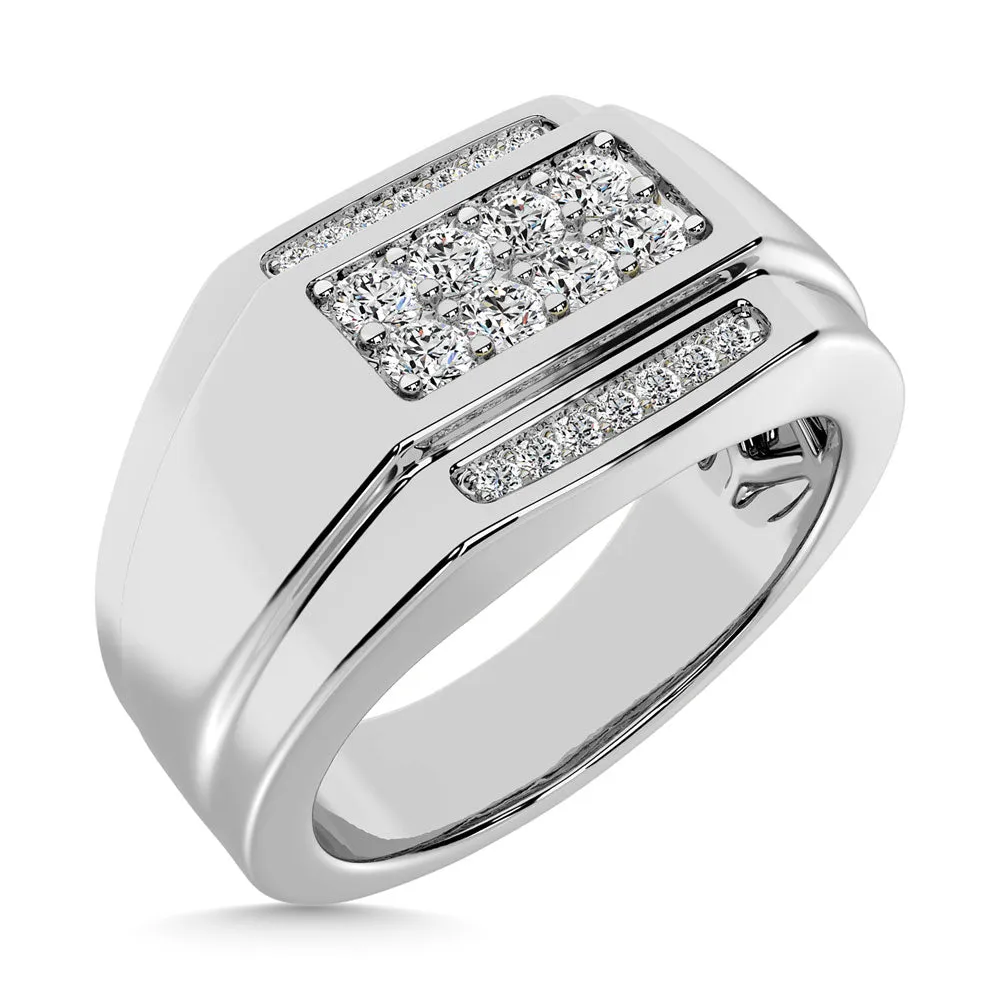 10K White Gold 3/8 Ct.Tw. Diamond Gents Ring