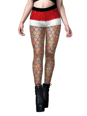 1960s Christmas Fishnet Stocking Leggings