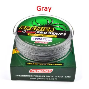 4 ipliklerini/100M Winter fishing super strong braided silk fishing line6-100LB 0.4-10.0 PE fish line lure fishing accessories