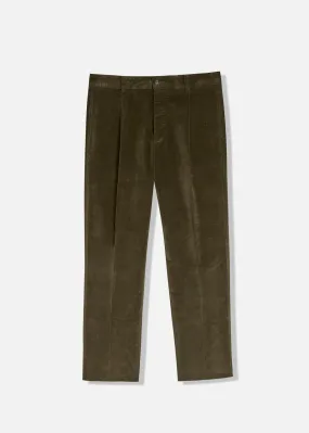 AANTIOCO COTTTON VELVET TROUSERS WITH DARTS