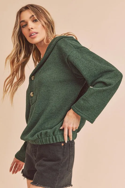 AEMI & Co. Buttoned Pullover Sweater- Hanna Pullover