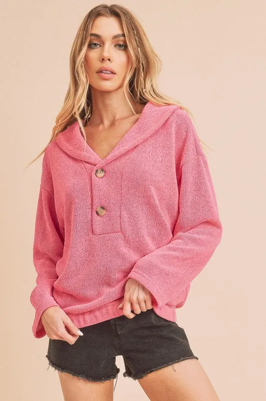 AEMI & Co. Buttoned Pullover Sweater- Hanna Pullover