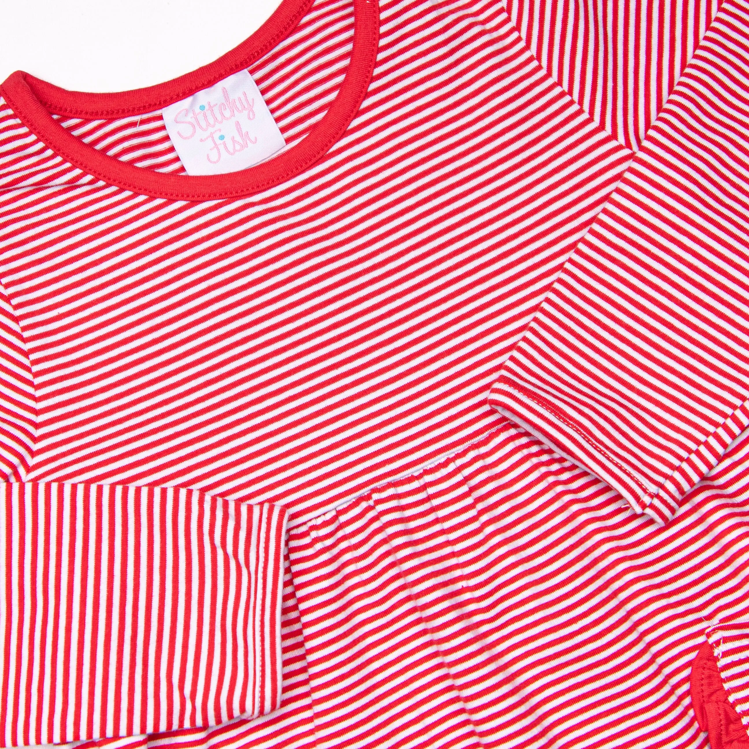 Amelia Dress, Red Stripe