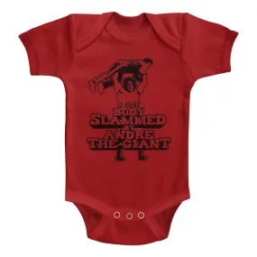 Andre The Giant Infant S/S Bodysuit - Bodyslam - Solid Red