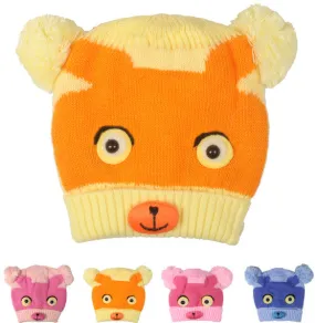 animal face kids winter hat Case of 72