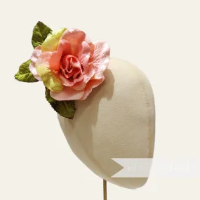 'Arlette' Velvet 11cm Rose Flower Mount