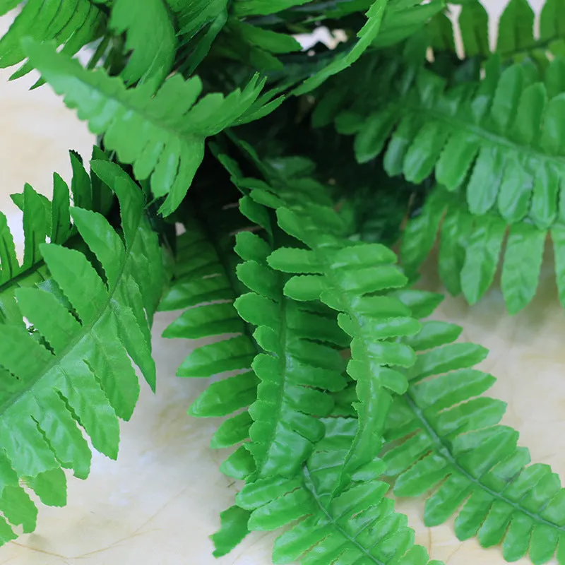 Artificial Plant Persian Leaf Plastic Fake Green Plants 3PCS