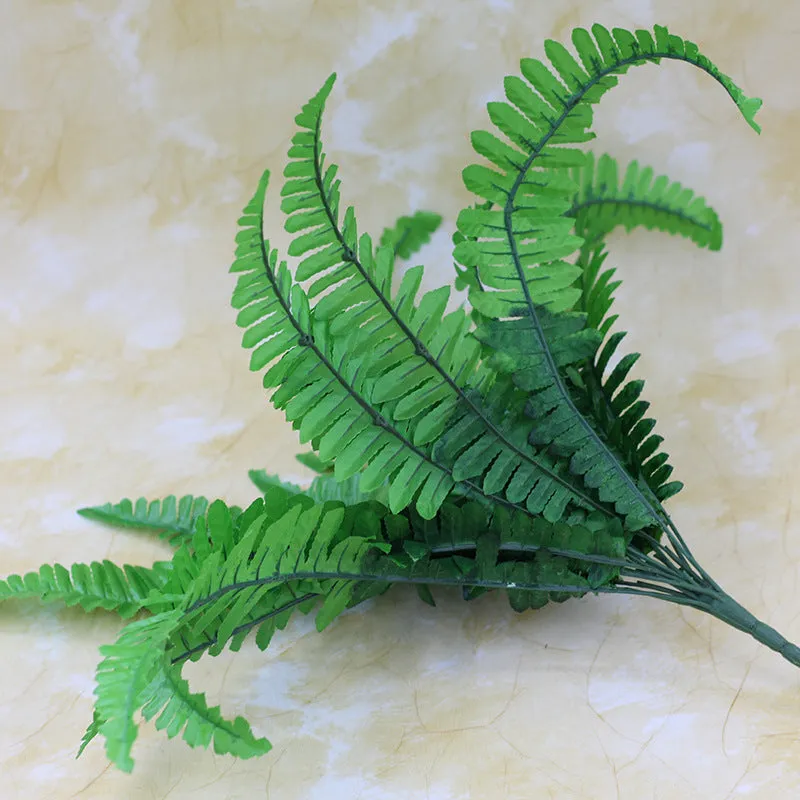 Artificial Plant Persian Leaf Plastic Fake Green Plants 3PCS