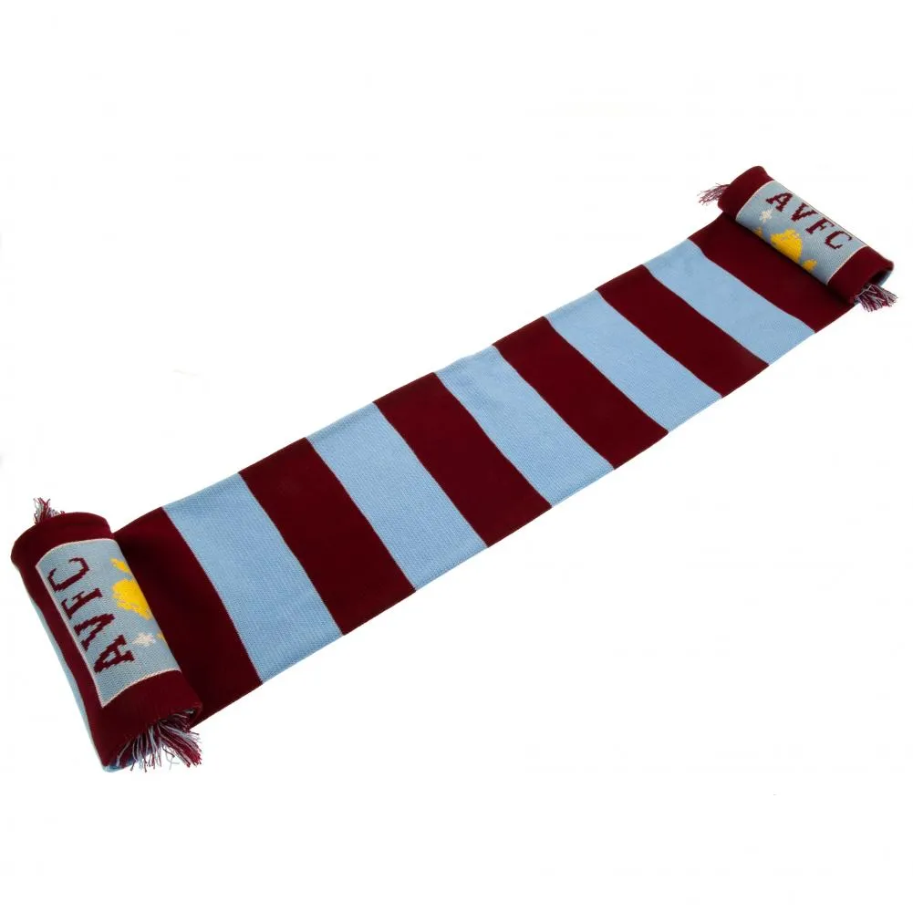 Aston Villa FC Bar Scarf - Claret and Sky Blue