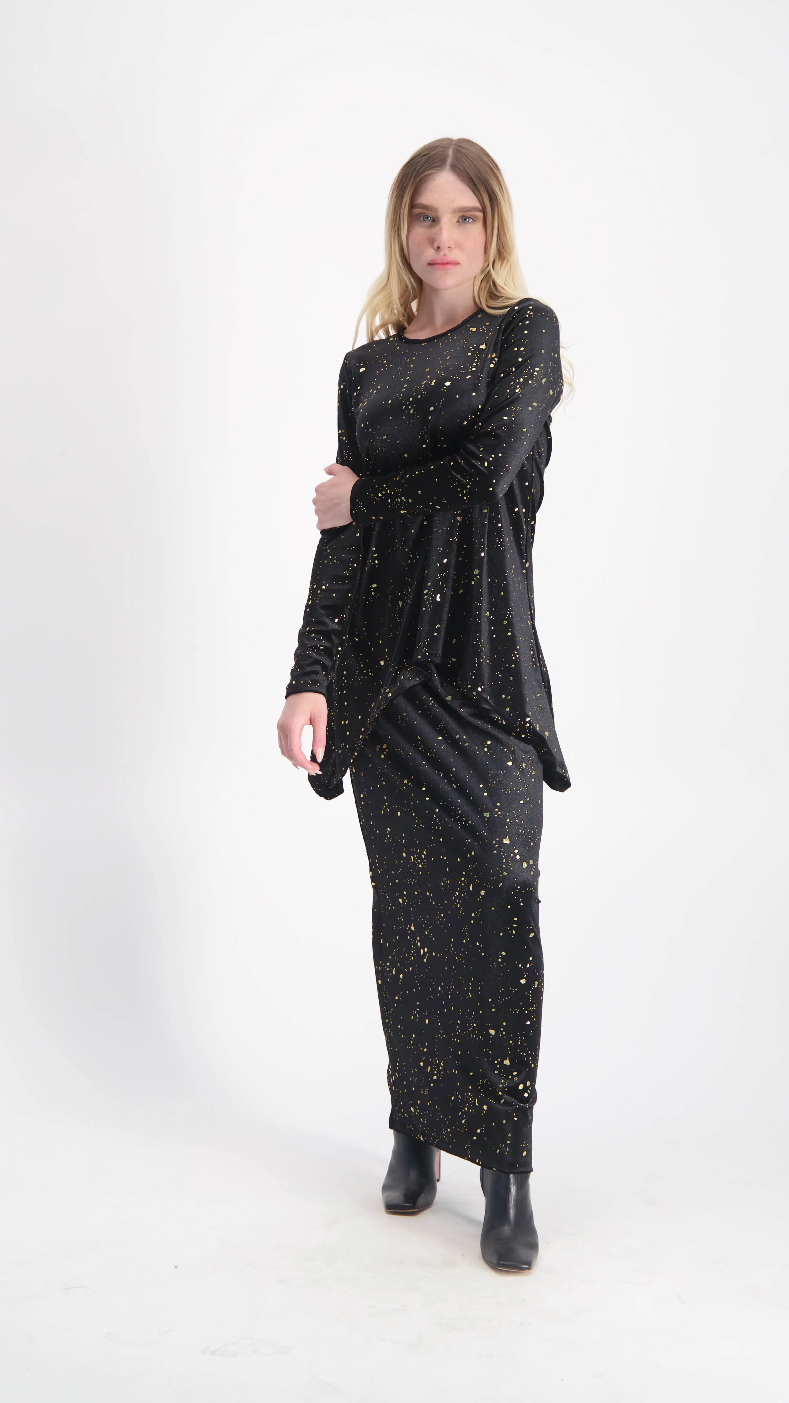 Asymmetric Velvet Set / Gold Nitti