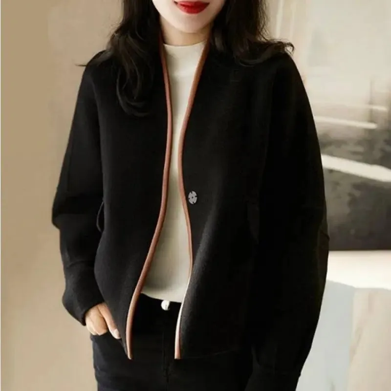 Autumn Korean Style Versatile Contrast Color Fashion Loose jacket