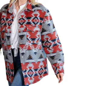 Aztec Print Shacket