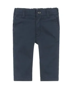 Baby Boys Navy Cotton Twill Pants