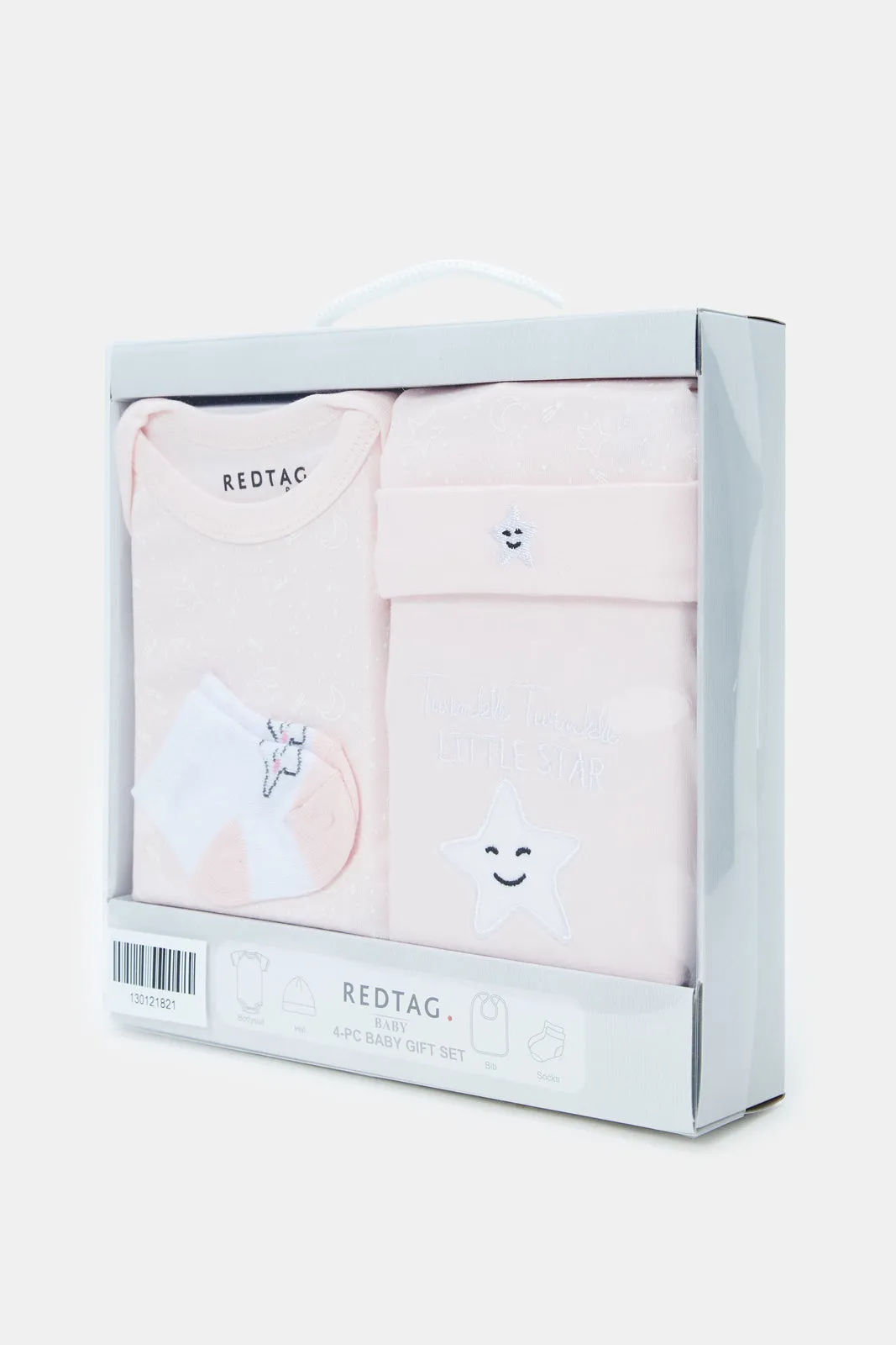 Baby Pink Printed Gift Set (4Piece)