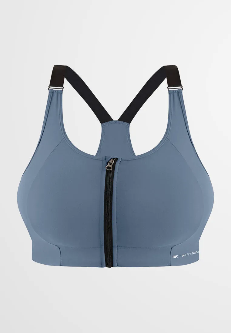 Balance Front Zip Racerback Sports Bra - Light Green