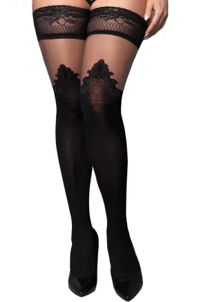 Ballerina 593 Black/Skin Hold Ups Plus