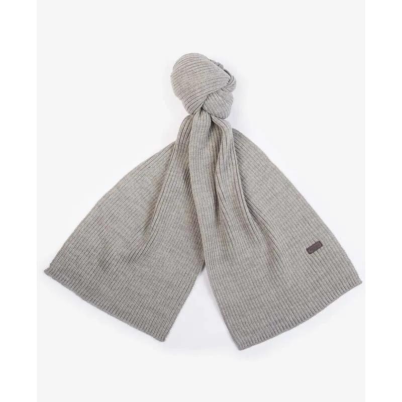 Barbour Crimdon Mens Beanie & Scarf Gift Set - Grey