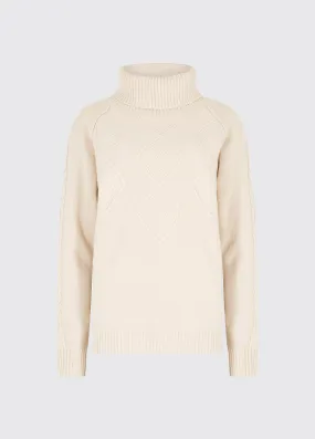 Belleek Chunky Roll Neck Sweater - Chalk