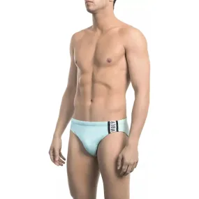 Bikkembergs Light Blue Polyamide Men Swimwear