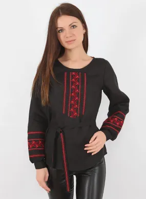 Black blouse with embroidery