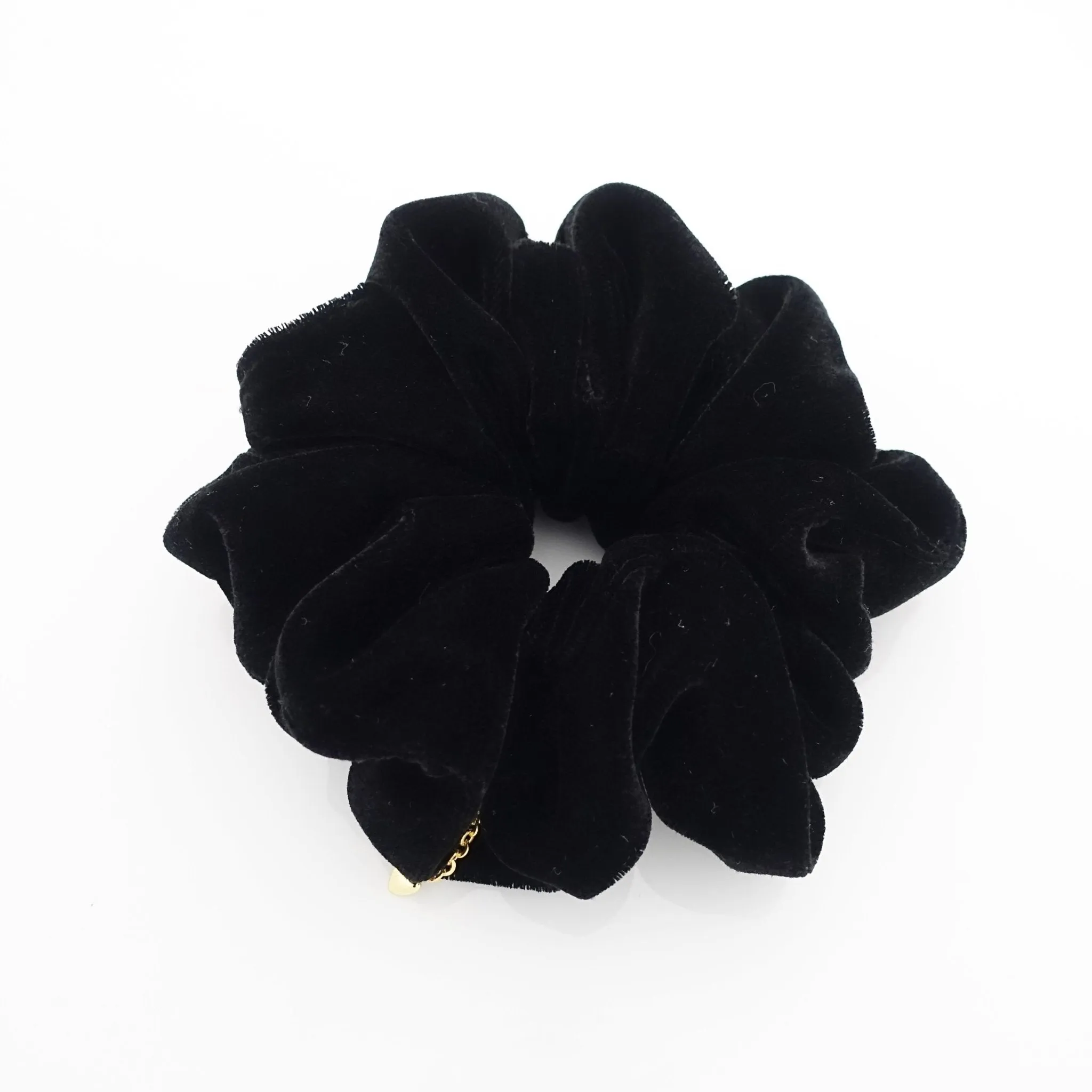 black silk velvet scrunchies soft fabric velvet hair scrunchie for women