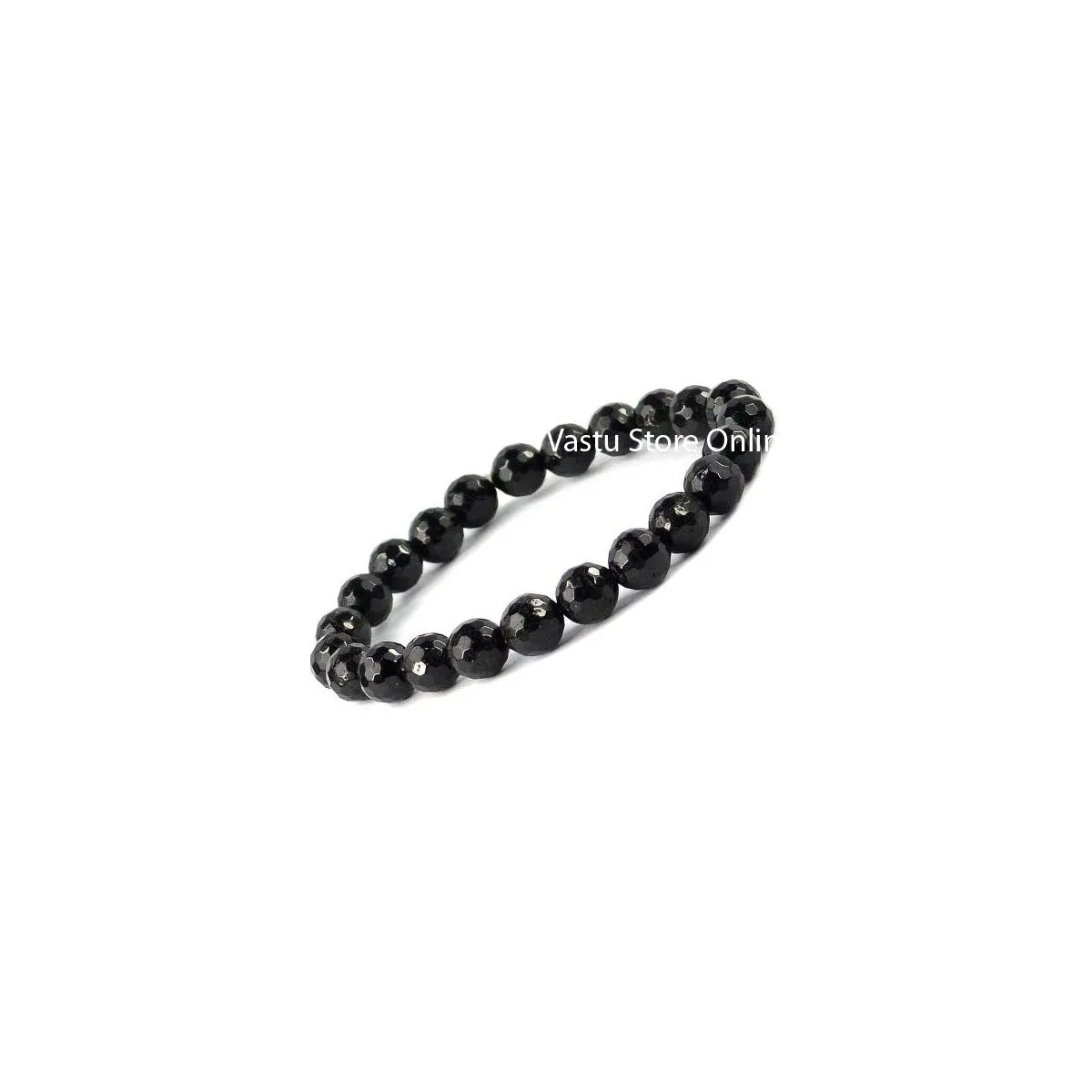 Black Tourmaline Round Crystal Bracelet