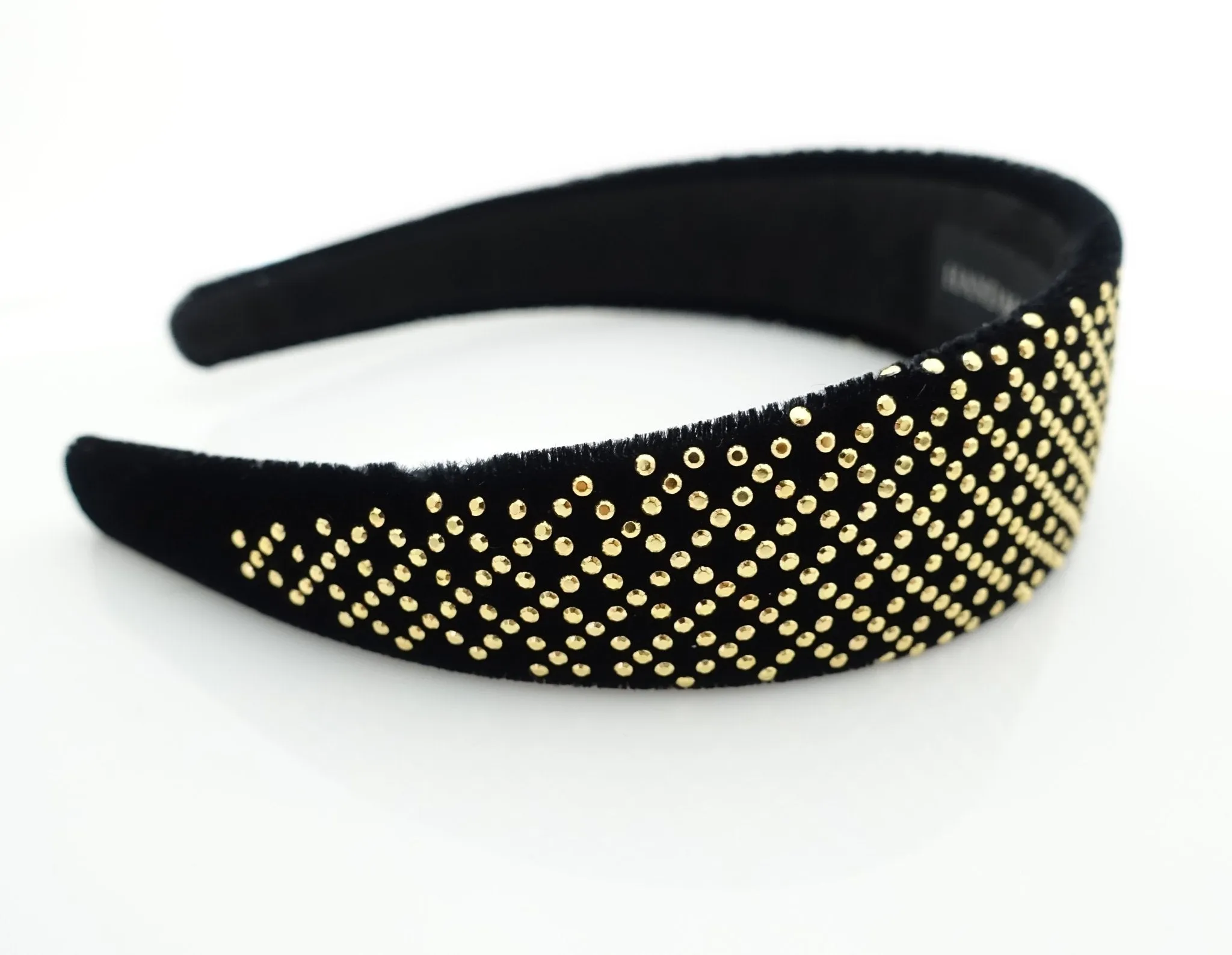 black velvet diamond grid headband dazzling fashion women fashion hairband