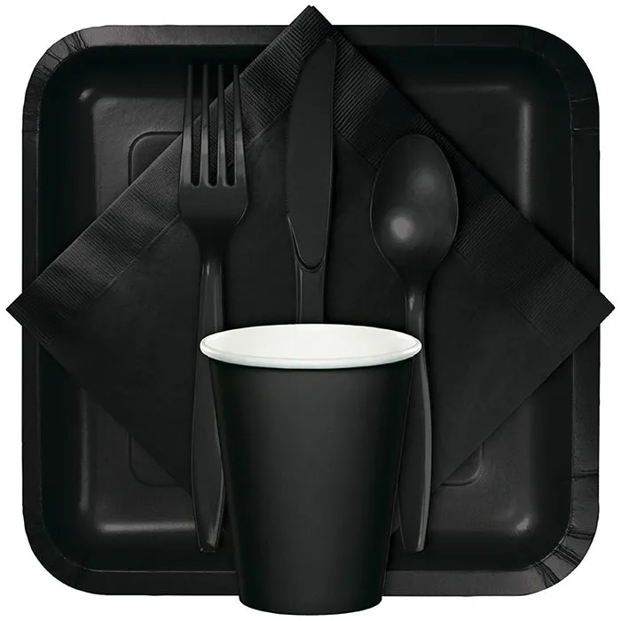 Black Velvet Dinner Napkins 2Ply 1/8Fld 100/Pkg