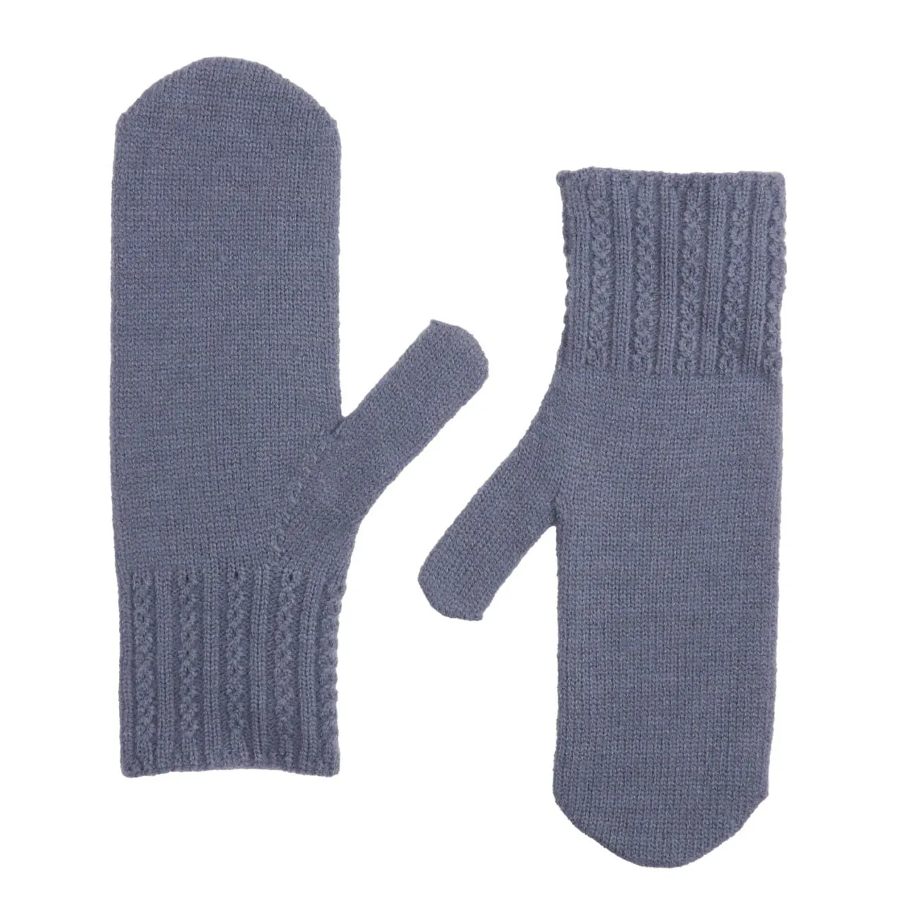 Blue Cable Mittens