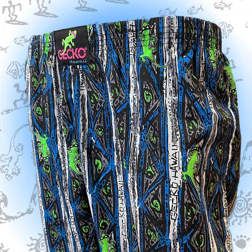 Blue Stripe Gecko Beach Pants