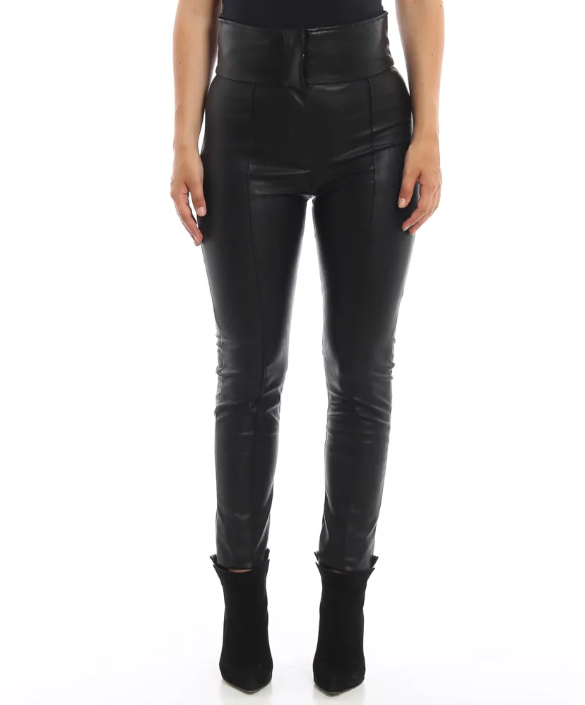 Bold Faux Leather Skinny Pants