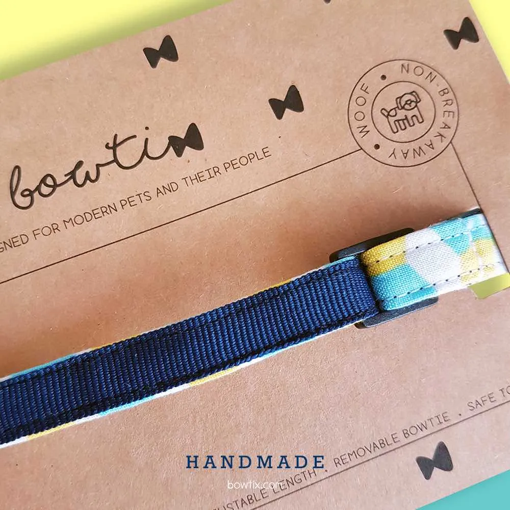 Bowtix Handmade Dog Collar With Removable Bowtie - Bubblegum