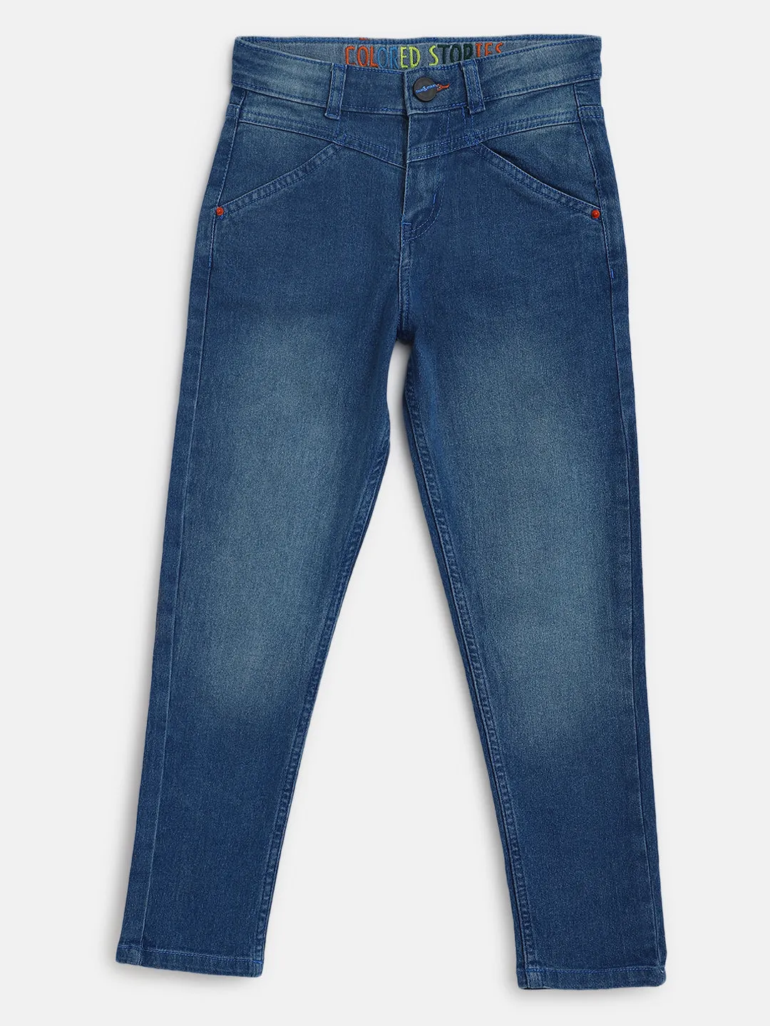 Boys Blue Regular Fit Stretchable Jeans