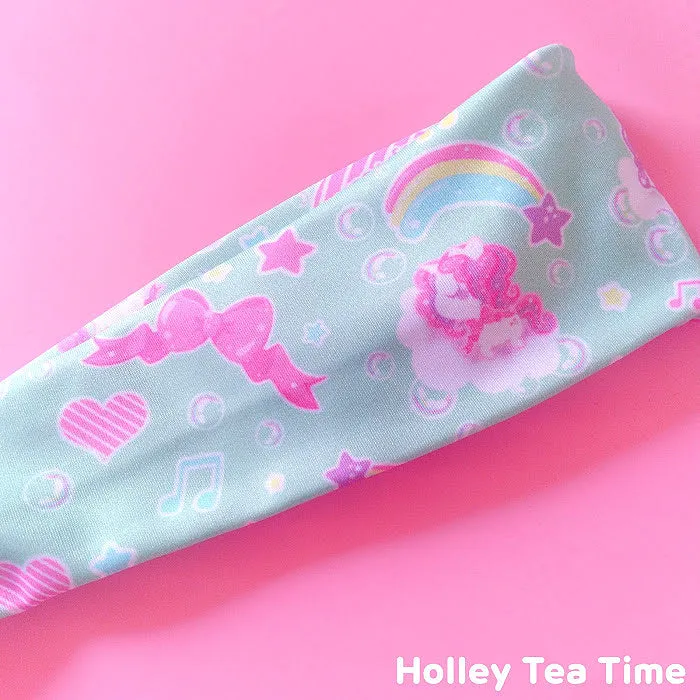 Bubbly dreams mint stretchable headband [made to order]