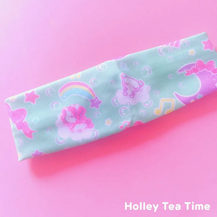 Bubbly dreams mint stretchable headband [made to order]