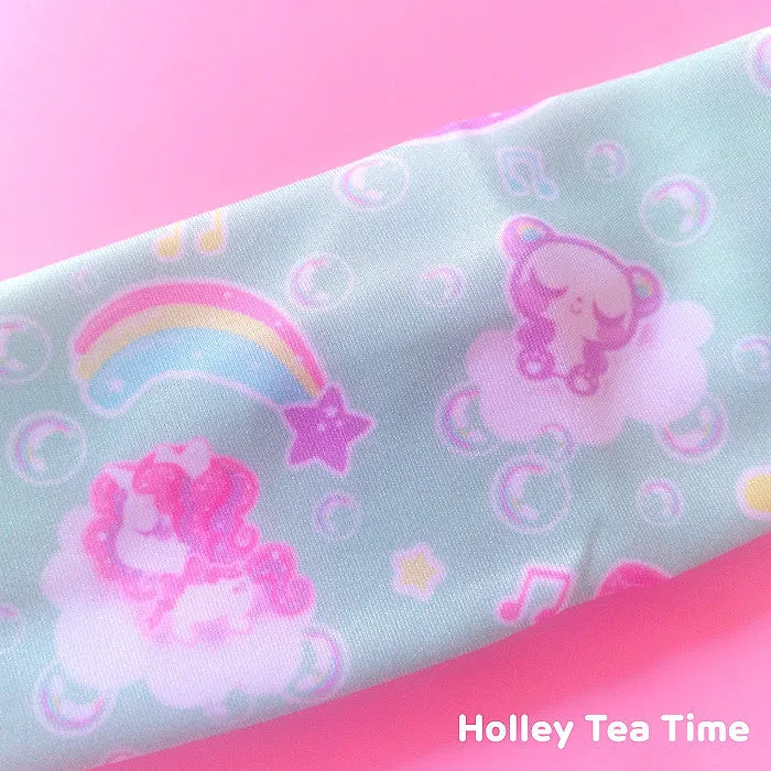 Bubbly dreams mint stretchable headband [made to order]