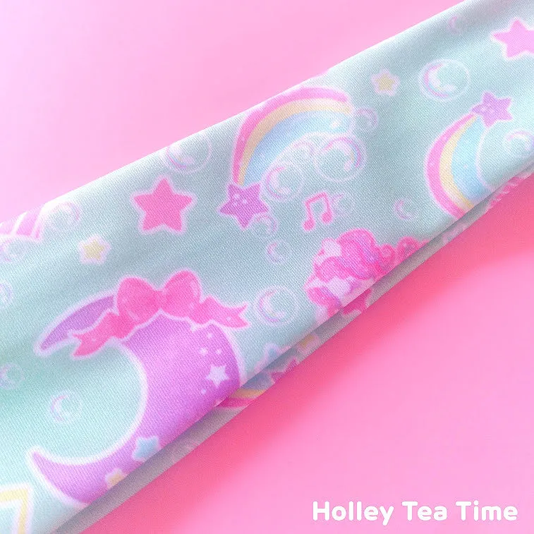 Bubbly dreams mint stretchable headband [made to order]