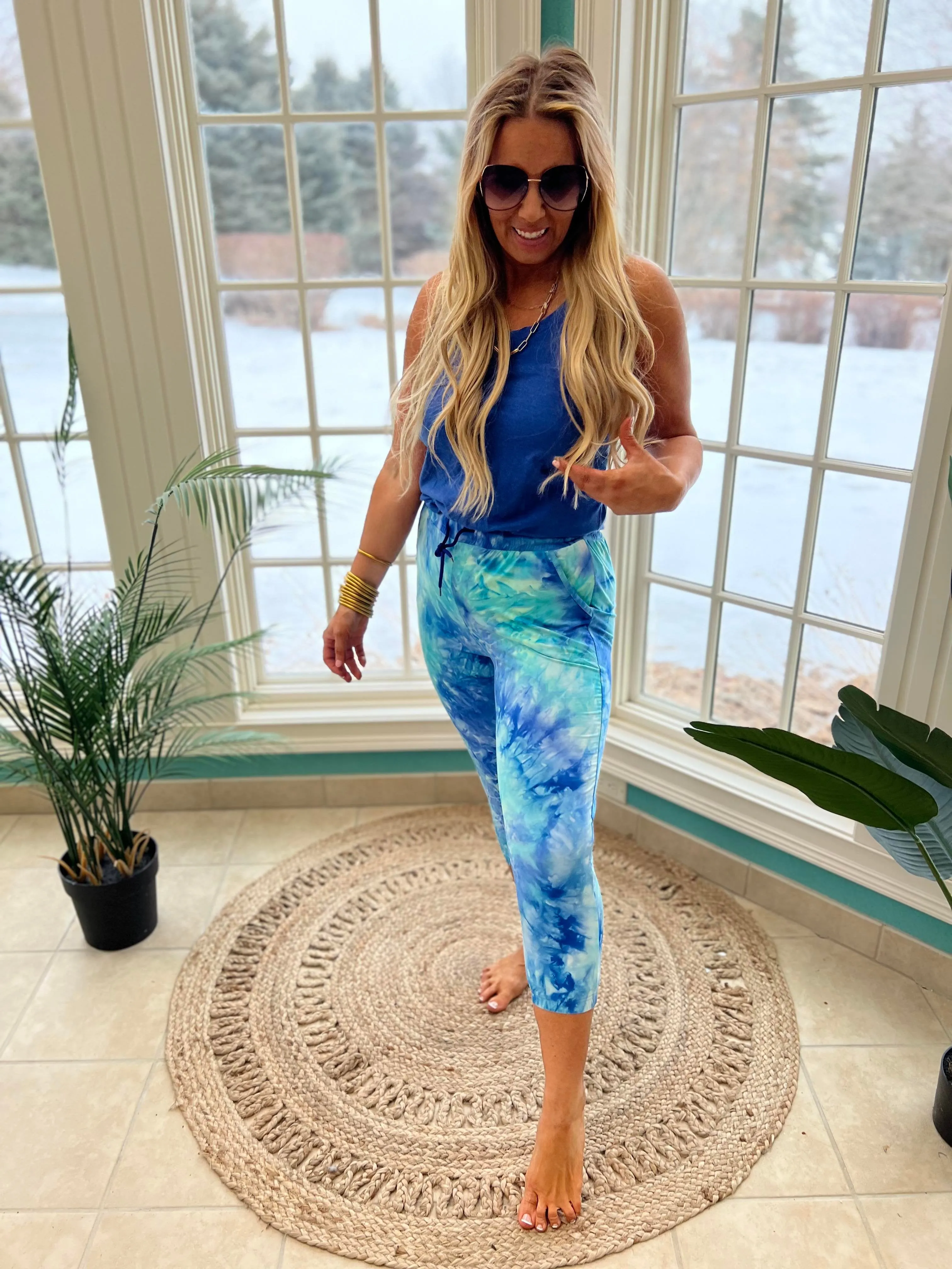 Buttery Soft Capri Tie Dye Joggers - Final Sale