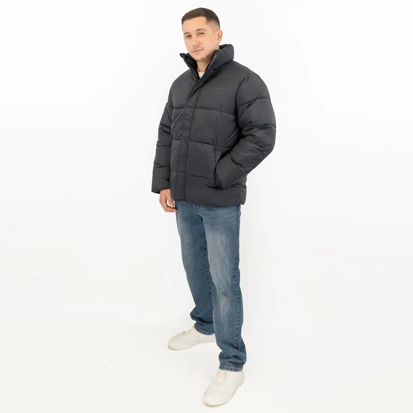 Carhartt WIP Mens Doville Water Repellent Puffer Jacket Navy