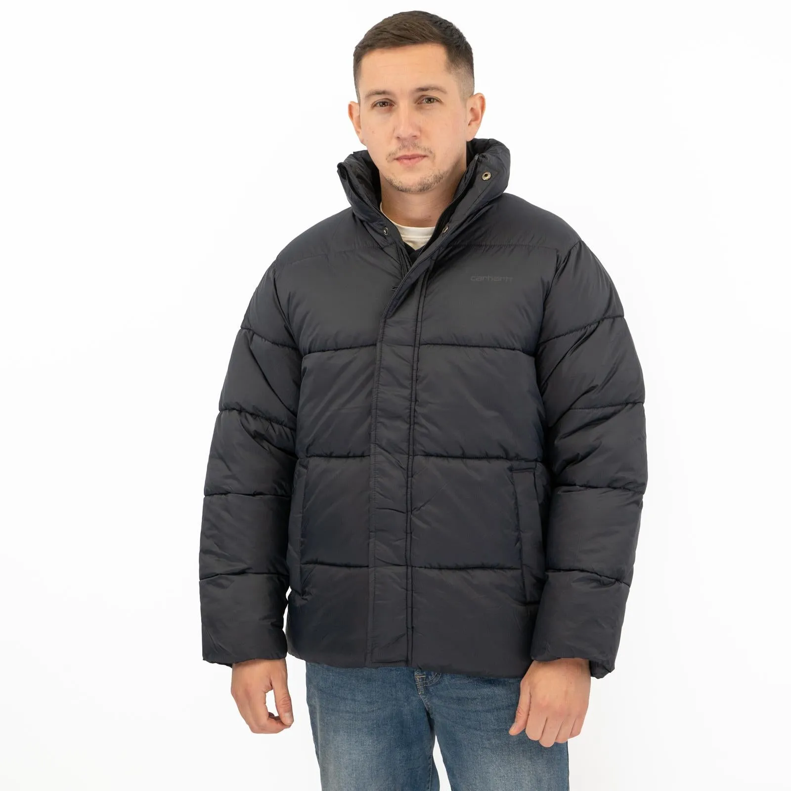 Carhartt WIP Mens Doville Water Repellent Puffer Jacket Navy