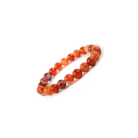 Carnelian Round Crystal Bracelet