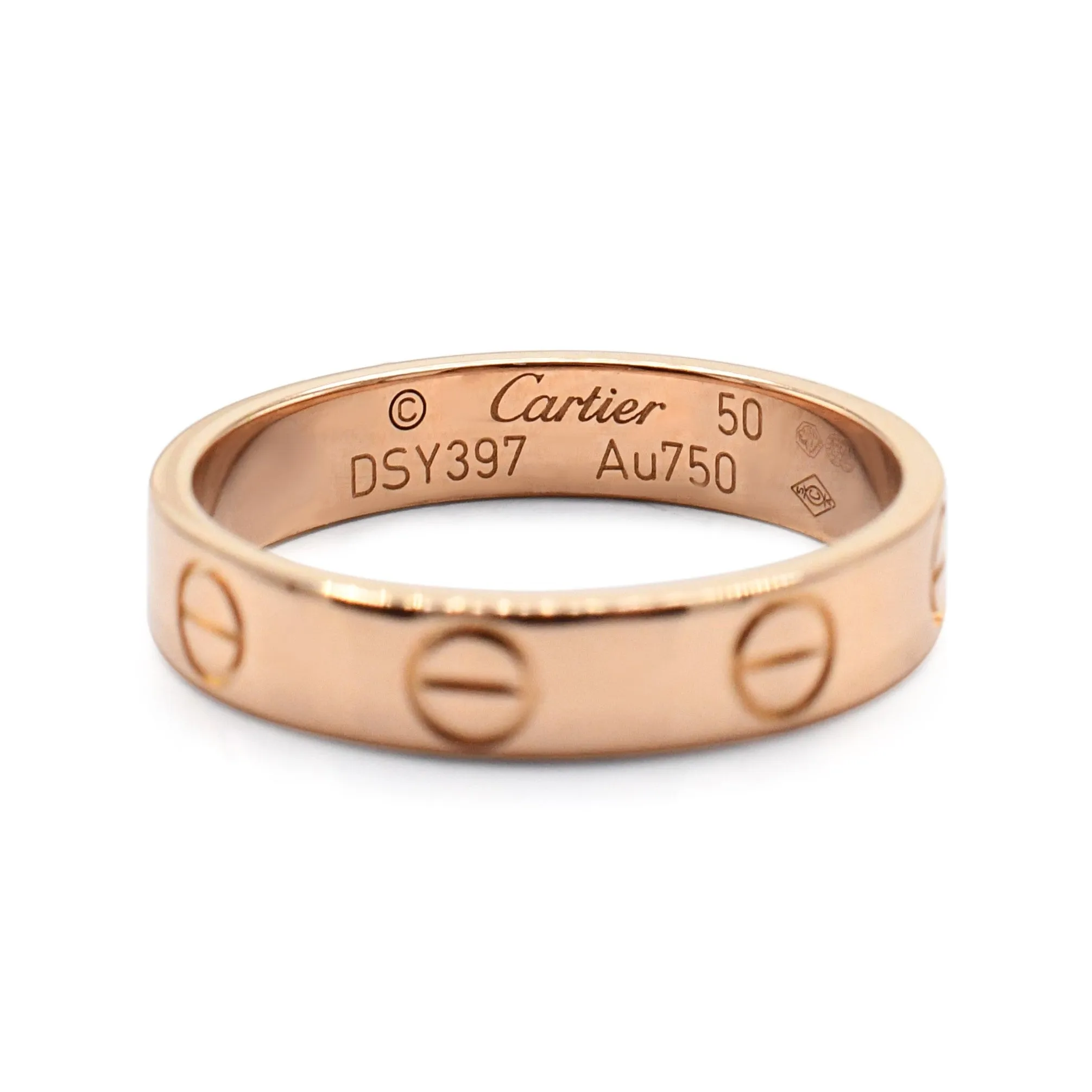 Cartier 3.6mm Love Ring Size 50 - 18ct Rose Gold