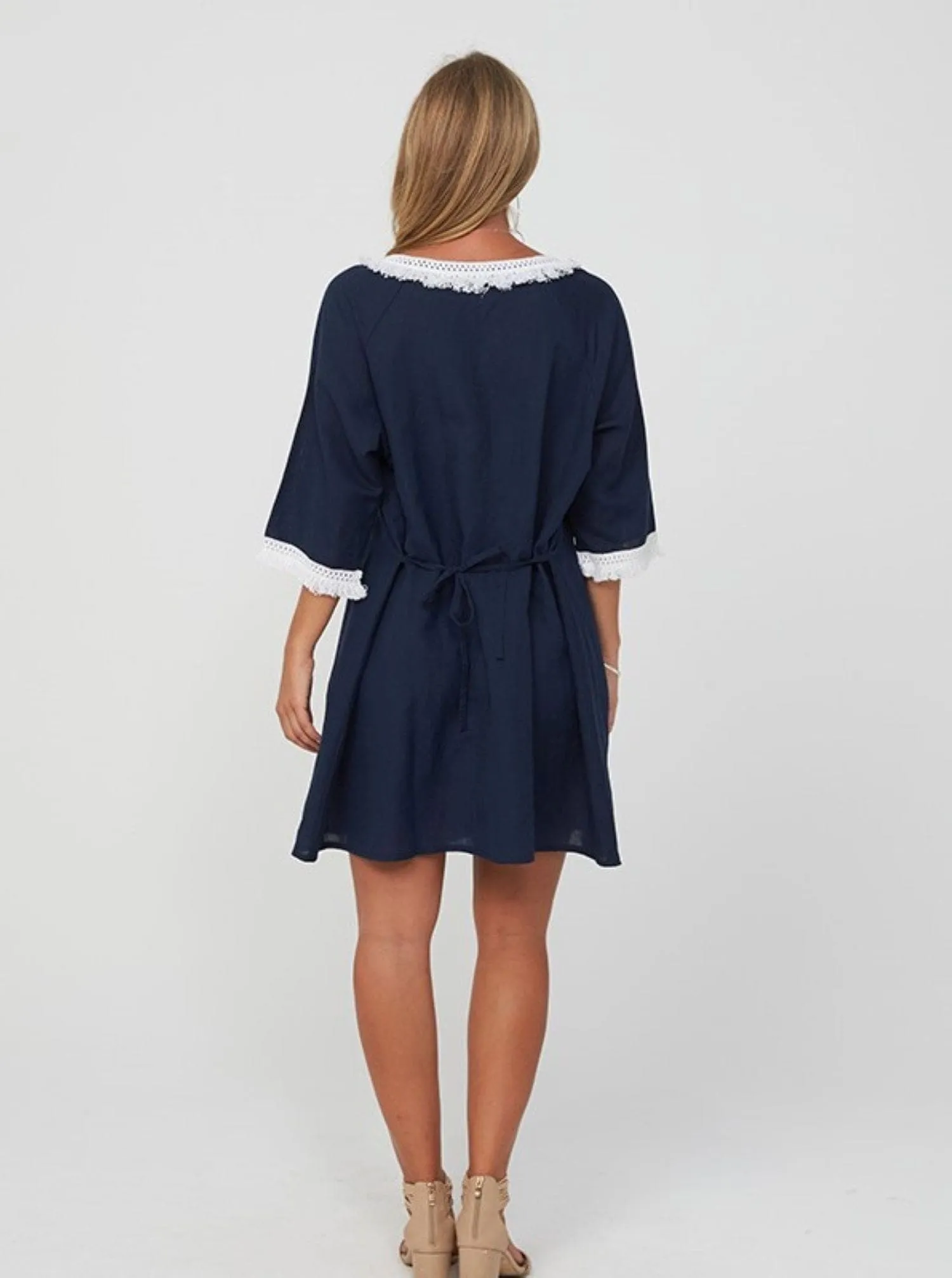 Casual Versatile Fashion Navy Dress - Jemille Dress