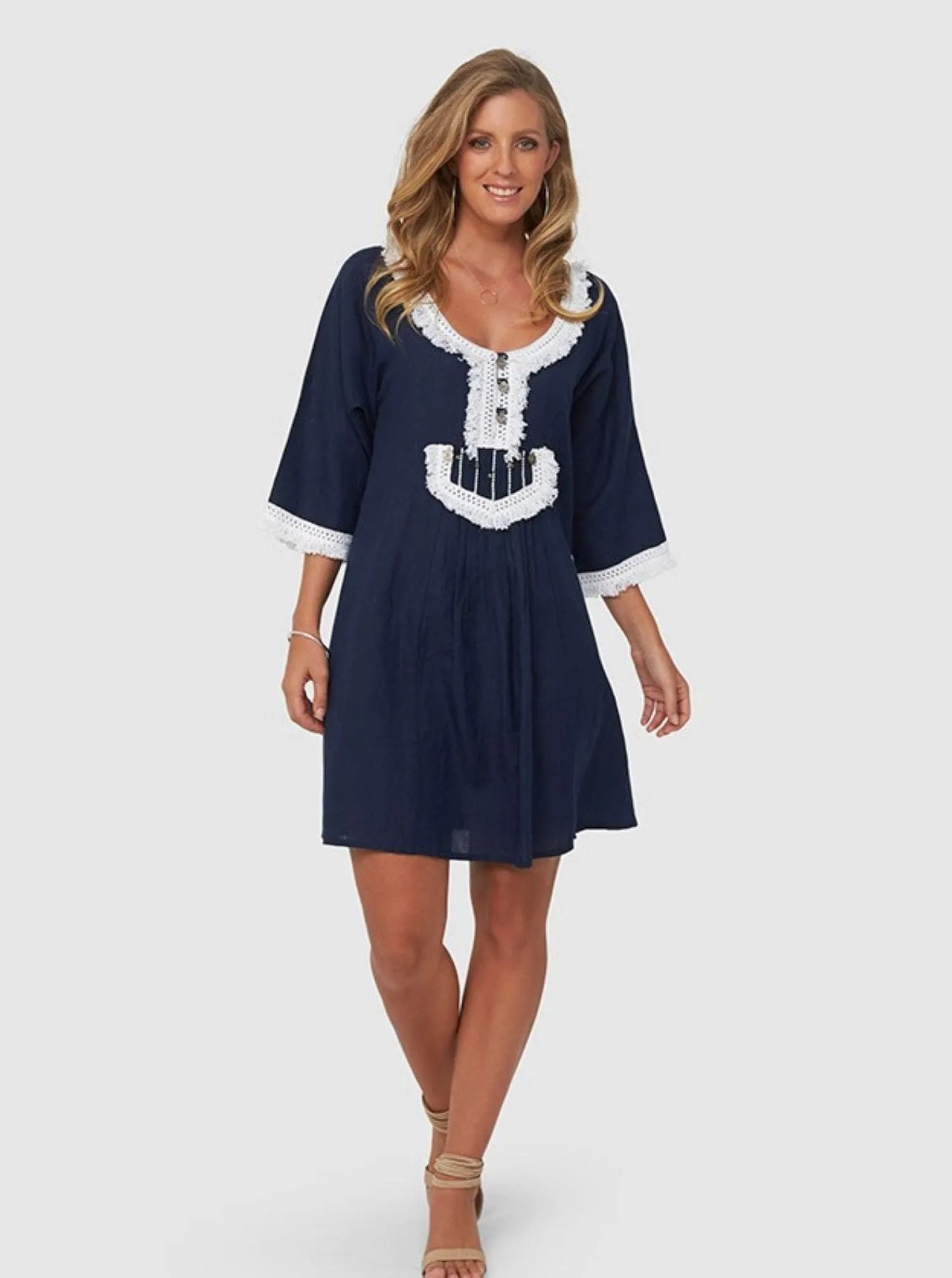 Casual Versatile Fashion Navy Dress - Jemille Dress