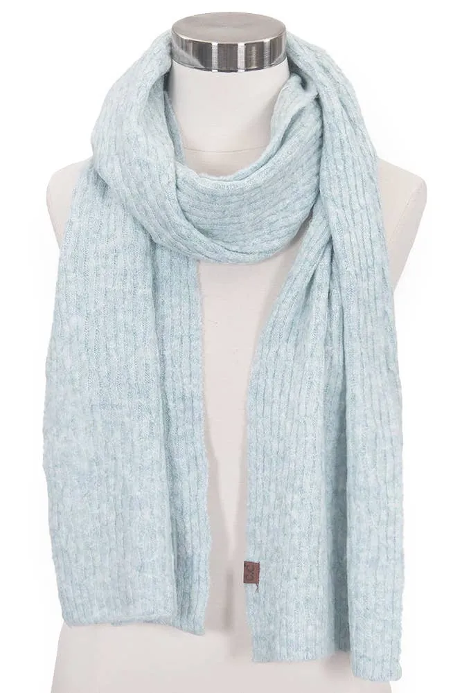 C.C Chain Link Cable Winter Scarf: Taupe