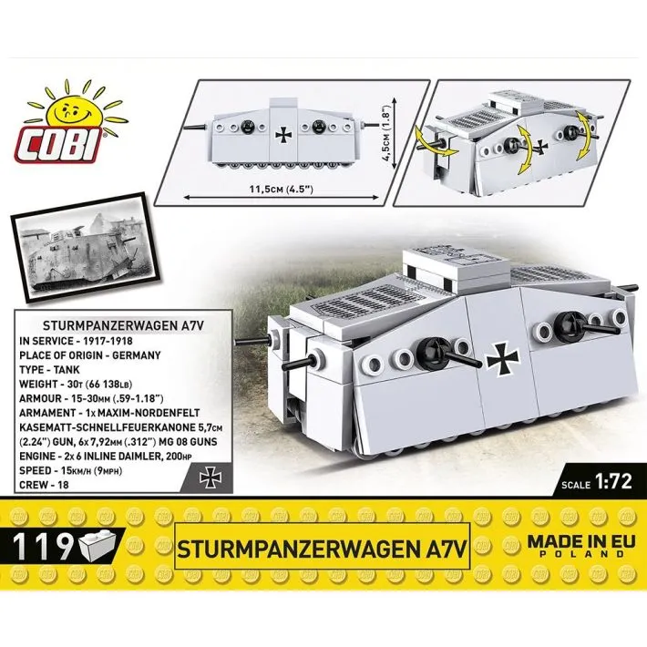 Cobi 1:72 Scale Sturmpanzerwagen A7V