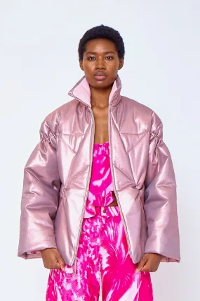 Collina Strada- Star Puffer: Metallic Blush